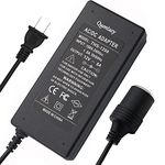 Quentacy AC to DC Converter Quentacy 220V 110V to 12V 8A Cigarette Lighter Socket Wall Plug 96W Power Charger