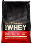 Gold Standard 100% Whey Protein Powder | Whey Protein Isolate Sourced | 24g Protein, 5.5g BCAAs, 11g EAAs | Low Carb, Low Sugar, Gluten Free | 146 Servings, 10LB (Vanilla Ice Cream)