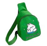 Cartoon Kids Chest Bag with Adjustable Straps - Playful and Practical Toddler Sling Bag (Green)