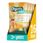 Organix KIDS Crazy Carrot Crunchy Waves Snack 3+ years Multipack 4 x 14 g (Pack of 4)