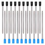 2.75 Inch Replaceable Ballpoint Pen Refills for 6 in 1 Multi-function Ballpoint Pens and other brand Diamond Crystal Stylus Pen, Metal Refill,Black and Blue Color Ink(Pack of 20)