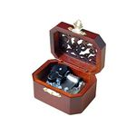 WESTONETEK Vintage Wood Carved Mechanism Musical Box, Wind Up Music Box Gift For Christmas/Birthday/Valentine's Day, Melody Castle In The Sky