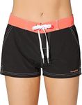 Meegsking Women Quick Dry Swimwear Trunks Sports Board Shorts with Soft Briefs Inner Lining