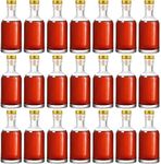 Dandat 24 Pack 6 oz Clear Glass Liquor Bottles Whiskey Bottles with Cork Empty Wine Bottles Bulk Clear Vodka Bottles for Homebrewing Vodka Limoncello Beverages Liqueurs Whiskey Alcohol