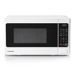 TOSHIBA 20 Liter 800W Digital Solo Small Microwave With 11 Power Levels, One-touch Express Cook with 6 Preset Recipe, Defrost, Digital Display, Perfect for 9'' pizza, Easy Clean, White- MM-EM20P(WH)