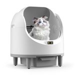 Self cleaning Cat Litter Tray, Open Top Self Cleaning Automatic Cat Litter Box for Multiple Cats, Smart cat litter Tray with APP Control, Safety Sensors, Odor-Free, 10L Large Waste Bin, Trash Bags