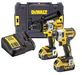 DEWALT DCK276M2T 18v Brushless DCD996 Combi Drill DCF887 Impact Driver 2 x 4.0ah, 18 V, Yellow