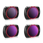 STARTRC NDPL Filters Set for DJI Osmo Pocket 3 Creator Combo Accessories - 4 Pack ND/PL16,ND/PL 32,ND/PL 64,ND/PL256(Magnetic)(Aluminum Version)