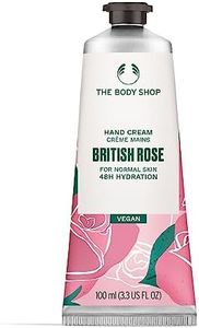 The Body Shop British Rose Hand Cream – Fresh Dewy Fragrance, On-the-Go Hydration & Protection – 100 ml (3.3 US fl oz)