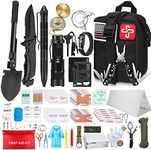 238Pcs Emergency Survival Kit and First Aid Kit, Professional Survival Gear Tool with Tactical Molle Pouch and Emergency Tent for Earthquake, Outdoor Adventure, Camping, Hiking, Hunting