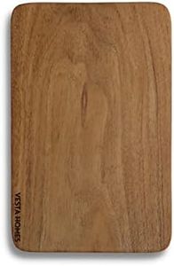 Vesta Homes Single Block Wooden Chopping/Cutting Board/Plate for Kitchen Vegetables, Fruits & Cheese | Natural Acacia Wood | Natural Color, 28 x 20 x 1.5 cm | Handcrafted