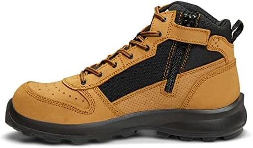 Carhartt Men's Michigan Rugged Flex S1p Midcut Zip Safety Boot Industrial Shoe, Wheat, 10 UK Wide