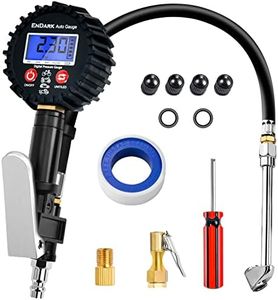 Manometro Pressione Gomme Pistola Gonfiaggio Pneumatici - ENDARK Accessori Compressore Aria Manometro Digitale Professionale per Gonfiare Ruote Auto | Moto | Camion | Bici