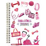 Food and Fitness Journal Diary Workout Wellness Log Notebook Planner Weight Loss Diet Meal Exercise Training Health Tracker 6.1" x 8.5"