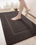 DEXI Bathroom Rug Mat, Ultra Absorbent Soft Bath Rug, Washable Non-Slip Bath Mat for Bathroom Floor, Tub, Shower Room, 43"x24", Brown