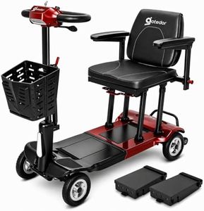 [2026 Upgrade] Aotedor Ultra Lightweight Mobility Scooters for Adults, 36Lbs Foldable Motorized Scooter for Seniors with 2 Lithium Batteries All Terrain Electric Power Scooter Airline Approved