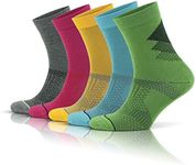 GoWith Men's Bamboo Running Socks, 5 Pairs Box, Quarter Calf, Soft and Breathable, Anti Blister Sweat Wicking High Performance Sport Socks for Men UK Size 6-11