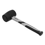 amazon basics Rubber Mallet with Shock-Absorbing Fibreglass Handle & Textured Cushion Grip