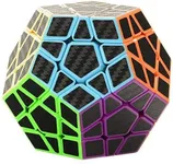 3x3 Megaminx Speed Cube - Brain Teaser Puzzle with Carbon Fiber Sticker - Enhance Your Problem-Solving Skills