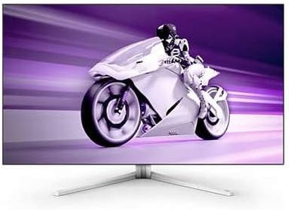 PHILIPS 42M2N8900/94 42 inch 4K Gaming Monitor 3840x2160p UHD OLED Display, 100 Hz, 0.1ms, AMD Free Sync Premium, HDMI, DisplayPort, AI-Enhanced Ambiglow & Dynamic Lighting, Eye Care (Evnia 8000)