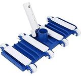 Greenco Flexible Weighted Swimming Pool Vacuum Head with Wheels, Blue