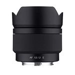 Samyang 12mm F2.0 AF Ultra Wide Angle Auto Focus Lens for Sony E Mount (SYIO12AF-E) Black