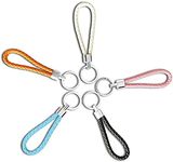 5 Pcs Key Chain Strap, Braided Leat