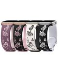 Fullmosa 4 Pack Two-Tone Butterfly Floral Silicone Bands Compatible with Apple Watch 42mm 41mm 40mm 38mm 49mm 46mm 45mm 44mm,Soft Waterproof Strap for iWatch Ultra Series 10 9 8 7 6 5 4 3 2 1 SE Women