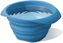 Kurgo Collaps-A-Bowl for Dogs, Collapsible Travel Dog Bowl, Pet Food & Hiking Water Bowl, Food Grade Bowl for Dogs, Travel Accessories for Pets, Includes Carabiner (24 oz, Blue)