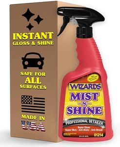 Wizards Mist-N-Shine Professional Detailer - Multi-Use Glass Cleaner for Vehicles - Adds Gloss to Paint, Chrome and Glass - 22 oz Detail Spray - Made in USA