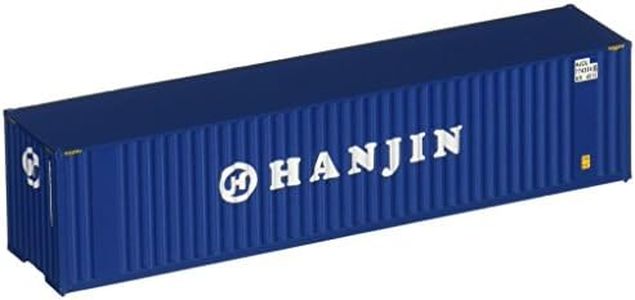 Walthers SceneMaster HO Scale Model of Hanjin 40' Hi Cube Corrugated Container w/Flat Roof,949-8208
