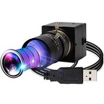 Hotpet 5-50mm Varifocal Lens Webcam 5 Megapixel USB Camera HD 2592X1944 15fps USB with Camera Aptina Sensor Webcamera for Android Windows Linux PC Mac, Plug&Play,OTG 2.0 USB Camera