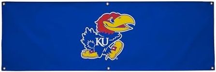 Kansas Jayhawks College Sports Printed Outdoor Banner - NCAA Licensed - Durable Vinyl - School Banner (Blue) (2' x 6')
