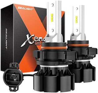 SEALIGHT 5202 LED Fog Light Bulbs or DRL, 22W High Power 370% Brighter, 6000 Lumens 6000K Xenon White Light, 5202 5201 PS19W PS24W LED Fog Light Bulbs Replacement For Cars,Trucks(Pack of 2)