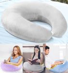 Reading Gaming Pillow for Bed Adult Kids: Lap Desk Pillow for Sitting in Bed/Sofa/Floor - Compact Arm Support Pillow for Reading/Gaming/Working/Crocheting Improve Sitting Posture&Reduce Fatigue