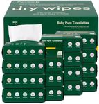 PurComfy Baby Dry Wipes for Newborn, 16 Pack Plant-Based & Hypoallergenic Disposable Cloths for Baby Diaper Changes, Meal Time & Runny Noses, Use Wet or Dry, Total 960 Count