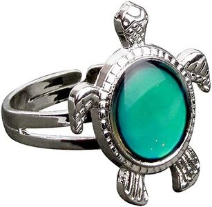 Jude Jewelers Adjustable Color Changing Mood Ring Inspirational Mystique Marble (Turtle, Adjustable)