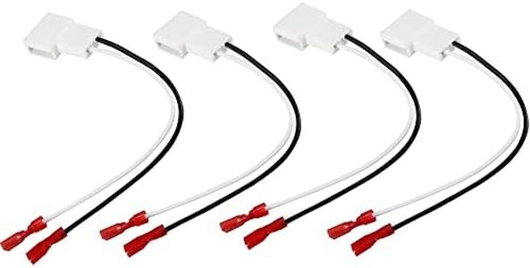 4 Pack 72-8104 Speaker Harness Adapter for Toyota Speaker Wire Harness Adapter Plug Compatible with Toyota Tacoma Tundra Camry Corolla 4 Runner Scion Pontiac Speaker Wiring Harness Adapter