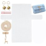 HASTHIP® DIY Knitting Crochet Bags Kit, Plastic Canvas Plastic Mesh Sheets for Embroidery Cross Stitch DIY Women Handmade Bag Making Accessories