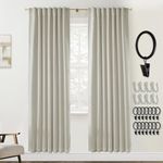 PANELSBURG Soundproof Curtains Noise Heat Blocker for Doorway/Window,78 Inch Long Room Divider Door Curtains for Room Seperation,Beige