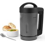 Salter EK5118GUNMETALV2 Soup Maker – Stainless Steel 1.6 L Electric Soup Jug Blender Kettle & Smoothie Maker, Smooth/Chunky Soups, Digital Display, 5 Settings, Prevents Overspill, 900 W, Grey