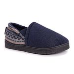 MUK LUKS Men's Kristof Slippers, Navy, Medium UK