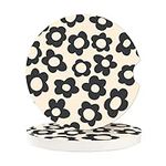 Abstract Black Flower Absorbent Car