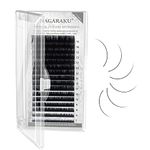 NAGARAKU Eyelash Extensions Individual Lashes 7-15mm Mix Synthetics Classic 16 rows Matte Black Soft Natural (0.07 Thickness, C curl)