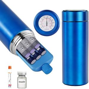 Bogush 60H Insulin Pens Cooler Travel Case Medication Cooler for Travel TSA Approved Medicine Cooler Medical Diabetic Travel Cooler Bag Epipen Carry Case (Blue)