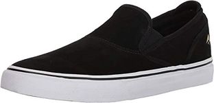 Emerica Men's Wino G6 Slip-ON Skate Shoe, Black/White/Gold, 7 Medium US