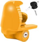 Cenipar Trailer Hitch Lock Universal Size Fit 1-7/8", 2", and 2-5/16" Couplers, Heavy Duty Steel, for Vehicles, Trailers, and RVs(Yellow)
