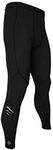 Platinum Sun Full-Length Male Compression Surf Leggings with Sun Protection S Black