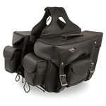 Milwaukee Leather SH66602 Zip-Off Double Pocket PVC Throw Over Motorcycle Saddlebags - One Size