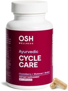 Osh Cycle Care | Ayurvedic PMS Symptom Relief for Women | Menstrual Cycle Regulator | Irregular Period Support | Made in USA | Eases Hormonal Cramps, Bloating & Acne | Chasteberry, Shatavari, Brahmi